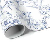 Vintag zeitlose Elegance Blumenmuster Geschenkpapier (Rolleneckpunkt)