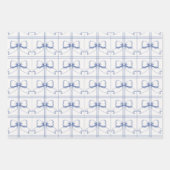 Vintag zeitlose Elegance Blumenmuster Geschenkpapier Set (Vorderseite 3)