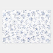 Vintag zeitlose Elegance Blumenmuster Geschenkpapier Set (Vorderseite 2)