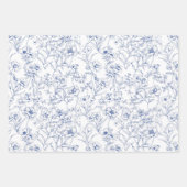 Vintag zeitlose Elegance Blumenmuster Geschenkpapier Set (Vorderseite)