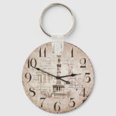 Vintag zeitlose Timeclock Schlüsselanhänger (Vorderseite)