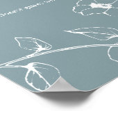 Vintag zeitloses Blumenbaby Dusche Guess Game Poster (Ecke)