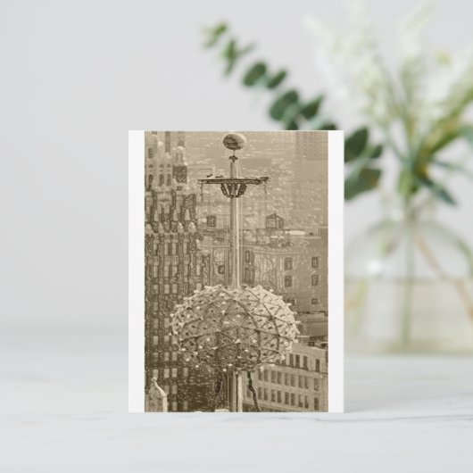 VINTAG-ZEITPLATZ POSTKARTE (Stehend Vorderseite)