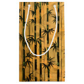 Vintag Zen Forest Bamboo Kleine Geschenktüte (Rückseite)