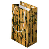 Vintag Zen Forest Bamboo Kleine Geschenktüte (Rückseite Schrägansicht)