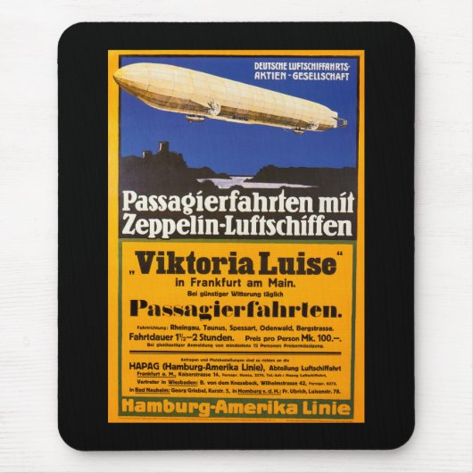 Vintag Zeppelin Viktoria Luise Mousepad (Vorne)