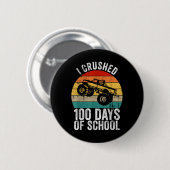 Vintag zerbrach ich 100 Tage Schulmonster Button (Vorne & Hinten)