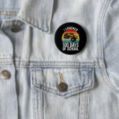 Vintag zerbrach ich 100 Tage Schulmonster Button (Beispiel)