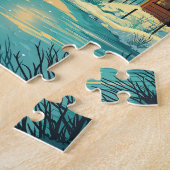 Vintag Zermatt, Schweiz: Schneealpen bei Nacht Puzzle (Seite)