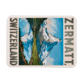 Vintag Zermatt Switzerland Matterhorn Magnet (Horizontal)