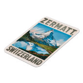 Vintag Zermatt Switzerland Matterhorn Magnet (Linke Seite)