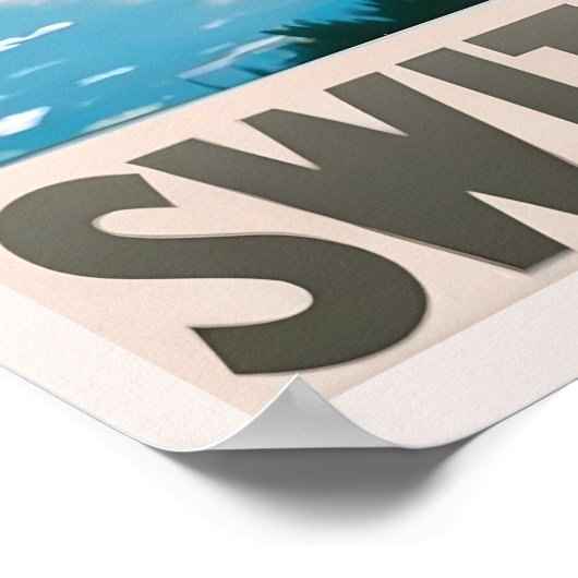 Vintag Zermatt Switzerland Matterhorn Poster (Ecke)