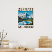 Vintag Zermatt Switzerland Matterhorn Poster (Küche)