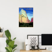 Vintag Zion National Park Travel Poster (Heimbüro)