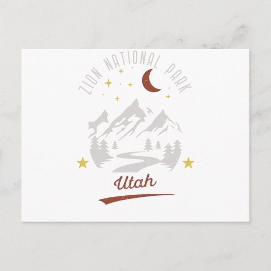 Vintag Zion Nationalpark Utah Postkarte (Vorderseite)