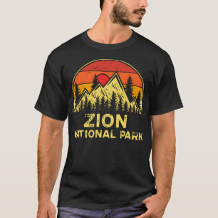 Vintag Zion Nationalpark Utah UT Berge Wandern T-Shirt