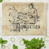 Vintag Zodiac Aquarius Geschirrtuch (Gefaltet)