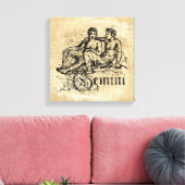 Vintag Zodiac Gemini Leinwanddruck (Insitu (Wohnzimmer))