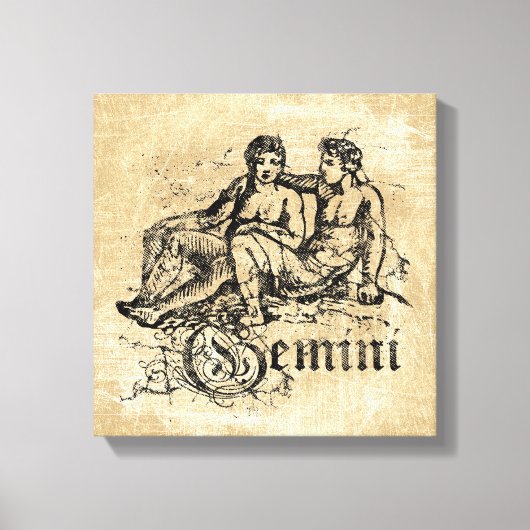 Vintag Zodiac Gemini Leinwanddruck (Vorderseite)