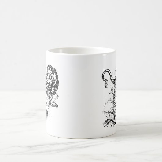 Vintag Zodiac Leo Kaffeetasse (Mittel)