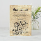 Vintag Zodiac Sagittarius Einladung (Stehend Vorderseite)