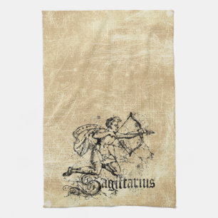 Vintag Zodiac Sagittarius Geschirrtuch
