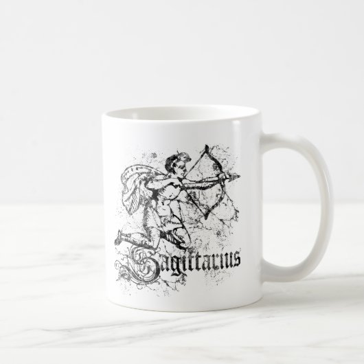 Vintag Zodiac Sagittarius Kaffeetasse (Rechts)