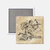 Vintag Zodiac Sagittarius Magnet (Vorderseite/Rückseite)