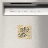 Vintag Zodiac Sagittarius Magnet (In Situ (Geschirrspüler))