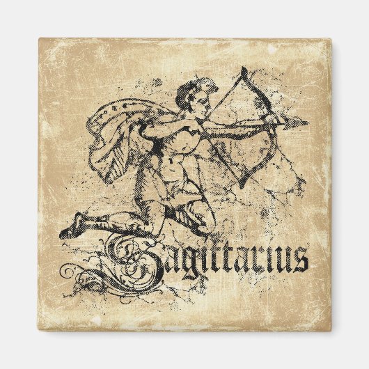 Vintag Zodiac Sagittarius Magnet (Vorne)
