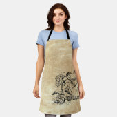 Vintag Zodiac Sagittarius Schürze (Getragen)