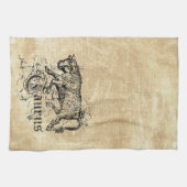 Vintag Zodiac Taurus Geschirrtuch (Horizontal)
