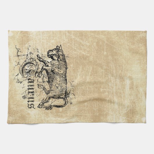 Vintag Zodiac Taurus Geschirrtuch (Horizontal)