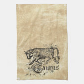 Vintag Zodiac Taurus Geschirrtuch (Vertikal)