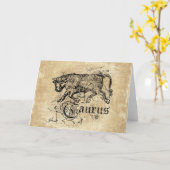 Vintag Zodiac Taurus Karte (Gelbe Blume)