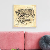 Vintag Zodiac Taurus Leinwanddruck (Insitu (Wohnzimmer))
