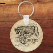 Vintag Zodiac Taurus Schlüsselanhänger (Vorderseite)