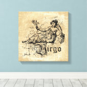 Vintag Zodiac Virgo Leinwanddruck (Insitu (Holzboden))
