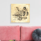 Vintag Zodiac Virgo Leinwanddruck (Insitu (Wohnzimmer))