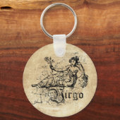 Vintag Zodiac Virgo Schlüsselanhänger (Vorderseite)