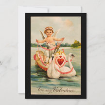 Vintag zu meinem Valentinischen Cherub & Swans Boo
