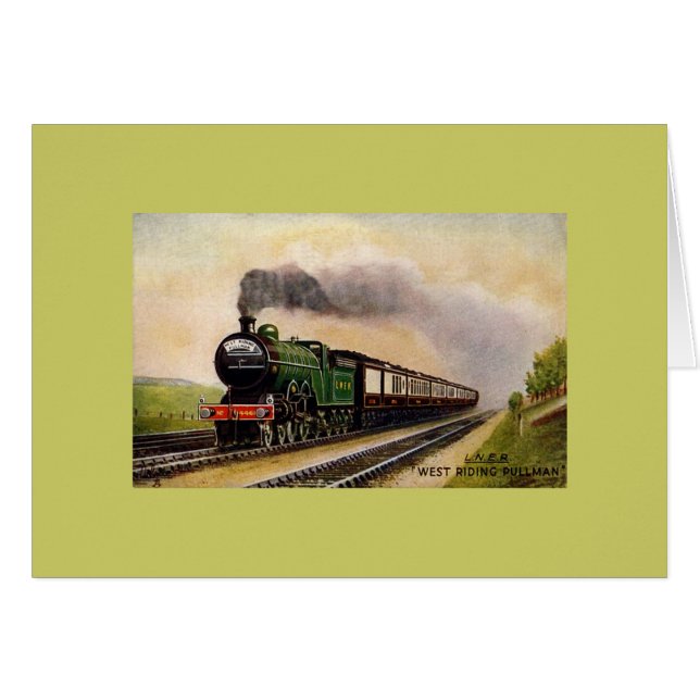 Vintag-Zug-Westen, der Pullman-Karte reitet (Vorderseite (Horizontal))