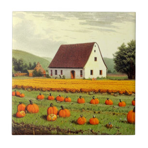 Vintag Zuhause Pumpkin Field Fliese