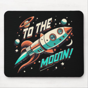 Vintag zum Mondraketenschiff Mousepad
