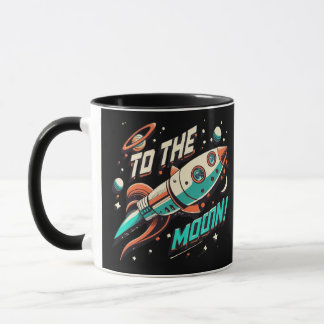 Vintag zum Mondraketenschiff Tasse