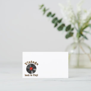 Vintag - Zurück zu Vinyl, der Rekord ist wieder da Visitenkarte