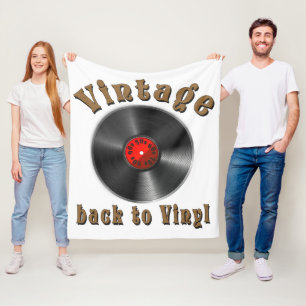 Vintag - Zurück zu Vinyl ist der Rekord zurück Fleecedecke