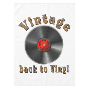 Vintag - Zurück zu Vinyl ist der Rekord zurück Tischdecke