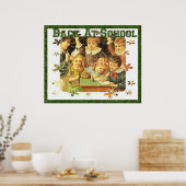 Vintag zurück zum Schulposter Poster (Küche)