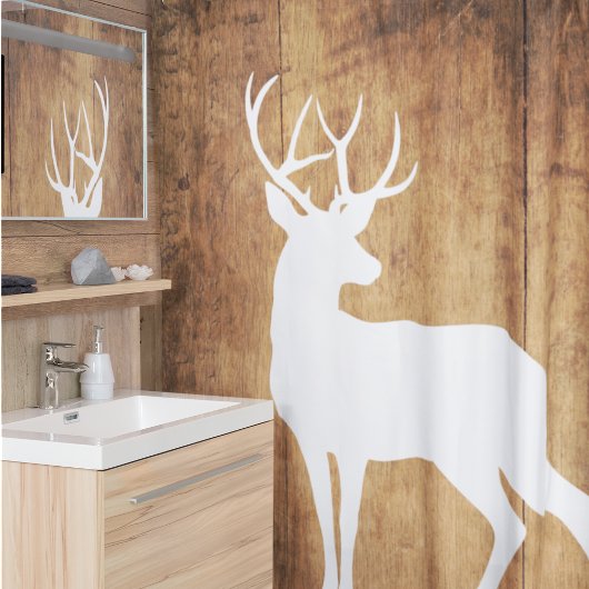 Vintaga Beauty Wood & Deer Duschvorhang